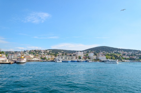 View of Istanbul by the sea of Marmara.の写真素材