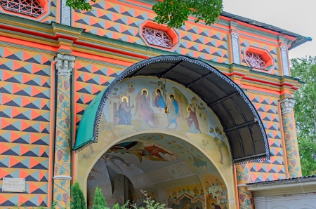 Holy Trinity St. Sergius Lavra, Moscow region, Russia is now under restoration works.の写真素材