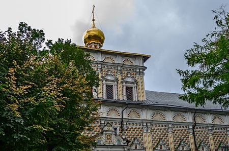 Holy Trinity St. Sergius Lavra, Moscow region, Russia is now under restoration works.の写真素材