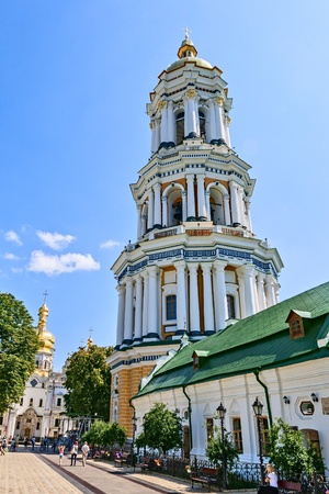 KIEV, UKRAINE - AUGUST 6: Kievo-Pecherskaya Lavra was founded in 1051, attracts many tourists in the event of travel to Kiev, August 6, 2013.のeditorial素材