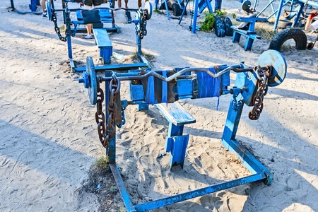 KIEV, UKRAINE - AUGUST 6: Athletes train at Hydropark in the event travel to Kiev, August 6, 2013.のeditorial素材