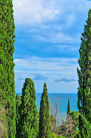 Types of Abkhazia with the new Athos monastery.の写真素材