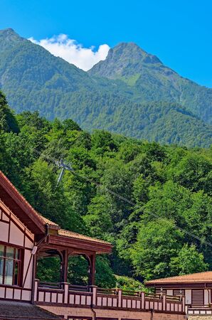 Landscapes and views of Krasnaya Polyana, Sochi, Russia.のeditorial素材
