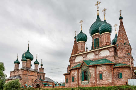 The Golden ring of Russia, the temple complex in Korovniki, founded in the 17th century, the city of Yaroslavl.の写真素材