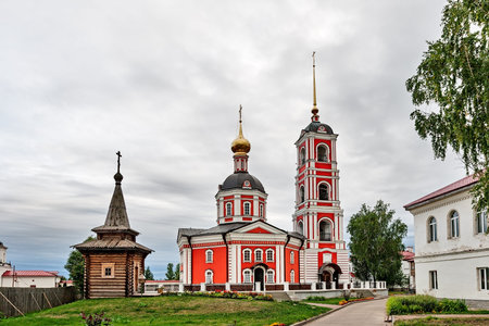 The Golden ring of Russia, a monastery of the Trinity-Sergiev Varnitsky, founded in 1427, city of...