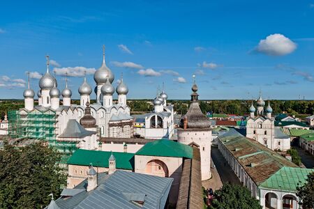 The Golden ring of Russia, Rostov Kremlin, founded in the 12th century, the city of Rostov Veliky.の写真素材