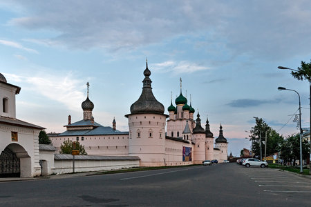 ROSTOV the GREAT, RUSSIA - AUGUST 23: the Walls of the Rostov Kremlin, founded in the 12th century, in the event of the trip to the Golden Ring of Russia, August 23, 2013.のeditorial素材