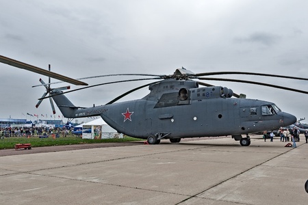 ZHUKOVSKY, RUSSIA - AUGUST 30: a Demonstration of the aircraft at the International aviation and space salon MAKS in the event of the visit Zhukovsky, August 30, 2013.のeditorial素材