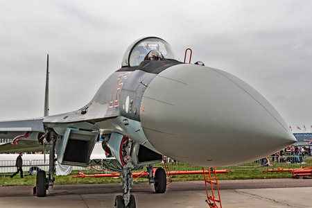 ZHUKOVSKY, RUSSIA - AUGUST 30: a Demonstration of the aircraft at the International aviation and...
