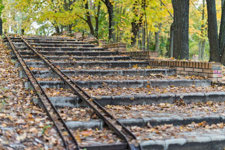 Autumn Park in Moscow region, Russia.の写真素材