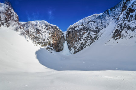 Freeride on the volcanoes of Kamchatka, Russia.