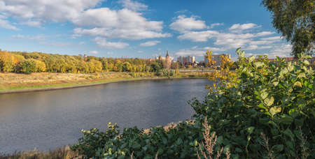 Golden autumn in the Moscow region, Ramenskoe, Russia.の写真素材