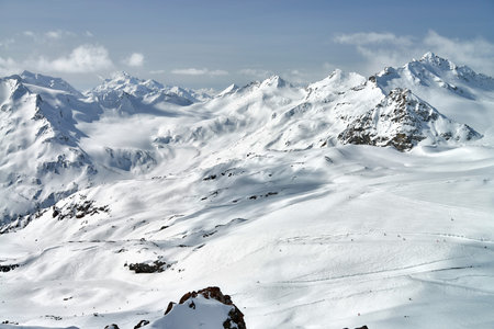 The Central Caucasus, the surroundings of the highest mountain in Europe - Elbrus and Cheget.