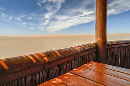 Doljanskaya spit separating the sea of Azov and Taganrog Bay.の写真素材
