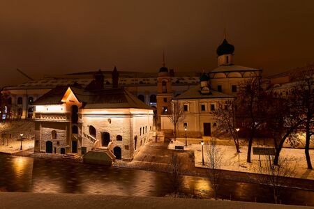 Types of Moscow at night on Christmas eve.のeditorial素材