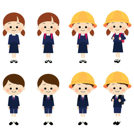 Children's set to enterのイラスト素材