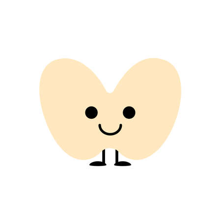 Cute internal organs thyroidのイラスト素材