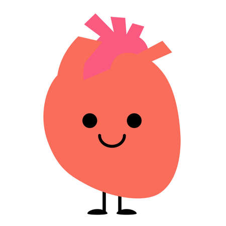 Cute internal organs heartのイラスト素材