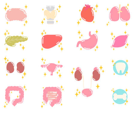 Cute and energetic body friendsのイラスト素材