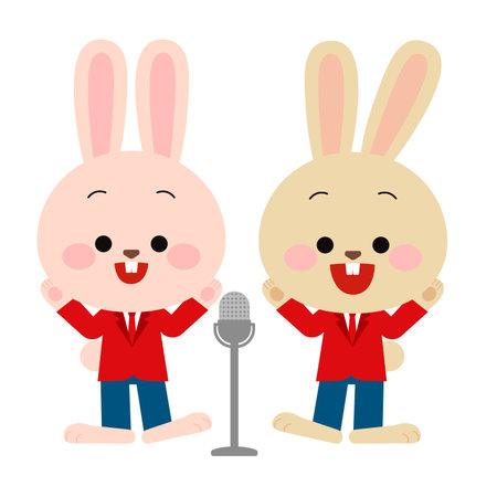 Rabbit Manzai Duoのイラスト素材