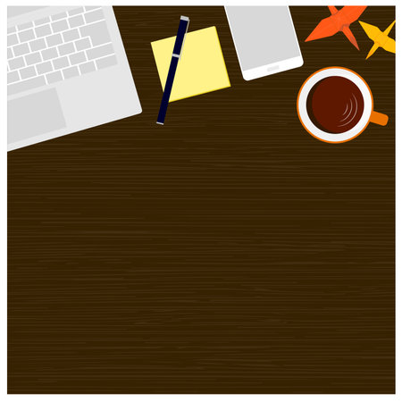 Background inspired by desk workのイラスト素材