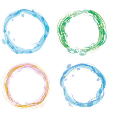 Watercolor Wind Frame like a stream of waterのイラスト素材