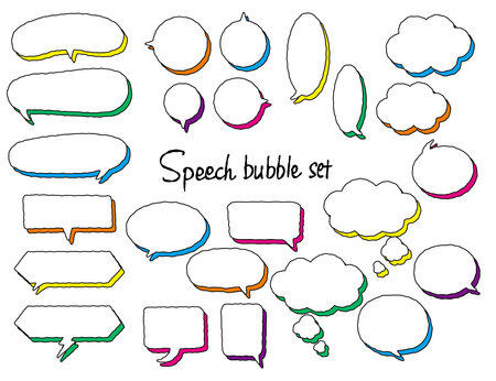 Callout Colorful Shaded Framesetのイラスト素材