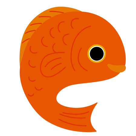 Illustration of a smiling sea breamのイラスト素材