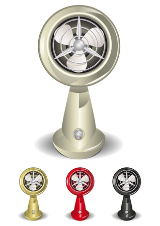 Round Retro Fan Illustration (Global Swatches Included)のイラスト素材