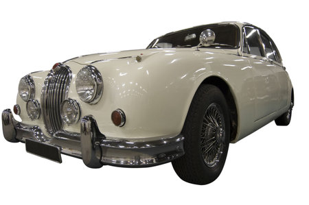 Vintage Classic Car over white