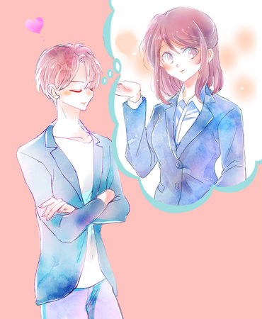 Man in Loveの写真素材