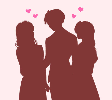 Male Shadow Playの写真素材