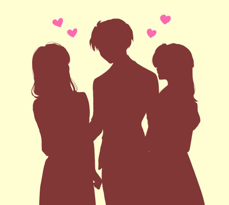 Popular men silhouettesの写真素材