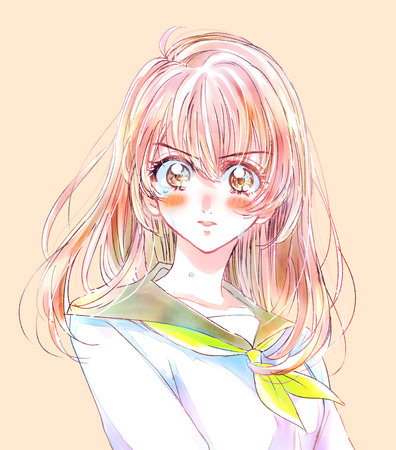 Sailor suit female student tears