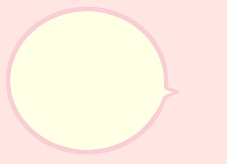 Cute round speech bubble material