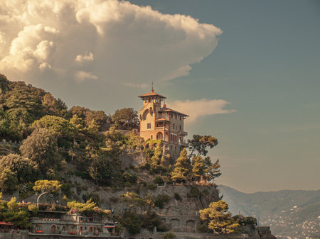 Beautiful view of Amalfi Coast in Italy. Toned.の写真素材
