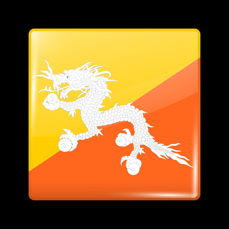 Bhutan Variant First Flagのイラスト素材