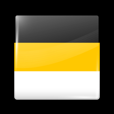 Russia Variant Flag. Glassy Icon Square Shape. This is File from the Collection Flags of Asiaのイラスト素材