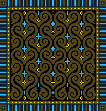 Abstract Vintage Seamless Patterns. Vector Background in Arabic Styleのイラスト素材
