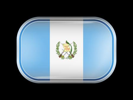 Rectangular Shape with Rounded Corners. This Flag is One of a Series of Glass Flag Iconsのイラスト素材