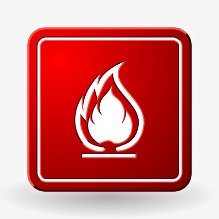 Flammable Symbol. Fire Icon. Packaging Symbol for Delivery of Cargoのイラスト素材