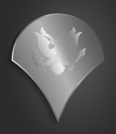 Military Ranks and Insignia. Stripes and Chevrons of Army. Specialistのイラスト素材