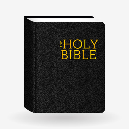 Leather Holy Bible. Book Pictogram. Vector Icons Isolated on Whiteのイラスト素材