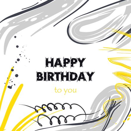 Abstract background and frame with brush strokes and copy space for text posters banners or cards design.のイラスト素材