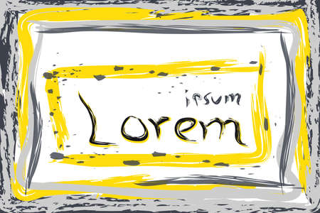 Abstract background and frame with brush strokes and copy space for text posters banners or cards design.のイラスト素材