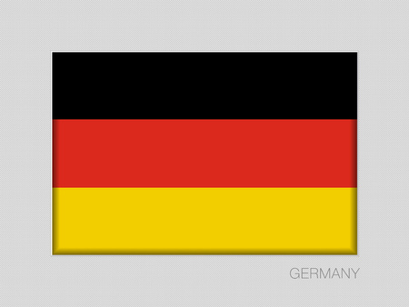 Flag of Germany. National Ensign Aspect Ratio 2 to 3 on Gray Cardboardのイラスト素材