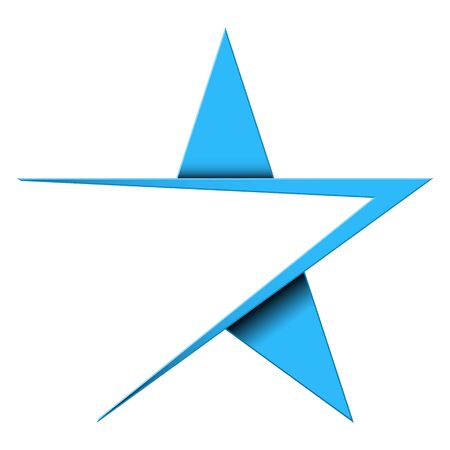 Volumetric Five-Pointed Star. Icon, Sign, Design Element for Your Illustrationのイラスト素材