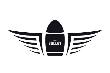 Winged Bullet. Military Symbol. Army Badge.のイラスト素材