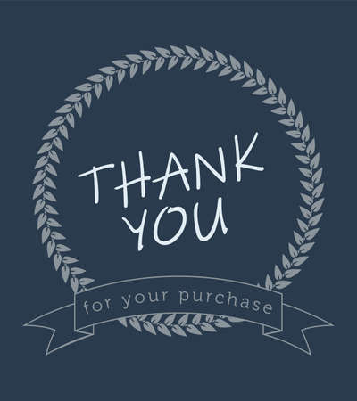 Thank You Card. Thanks Sticker. Vector Isolated Illustrationのイラスト素材