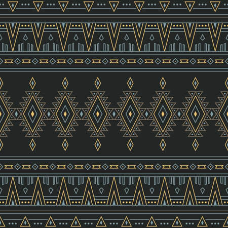 Tribal Seamless Pattern. Ethnic Geometric Vector Background. Aztec, Mayan or Inca Style